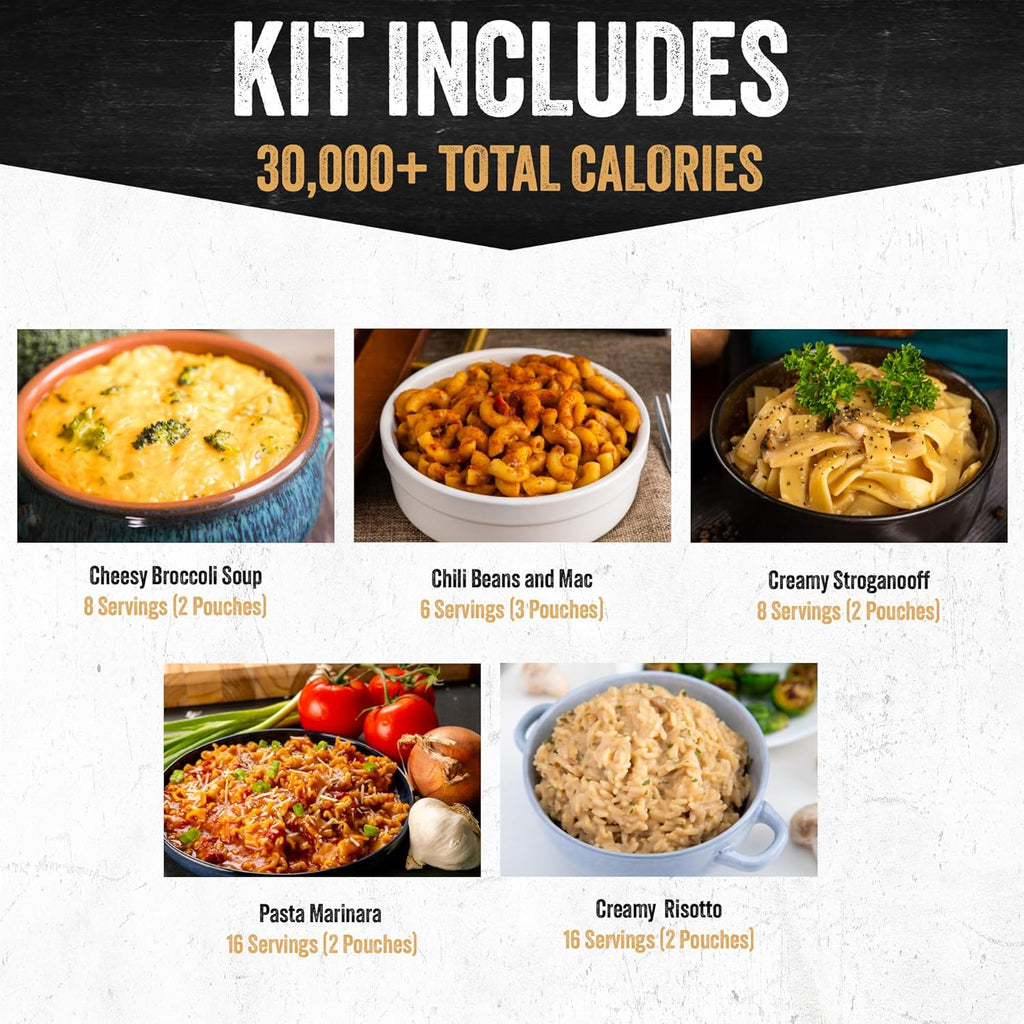 120 Serving Entree Bucket-Freeze Dried Emergency Food Supply-Survival Meals with Long Shelf Life-Prepper Essentials for Disaster, Camping, Hiking, or Outdoor Use