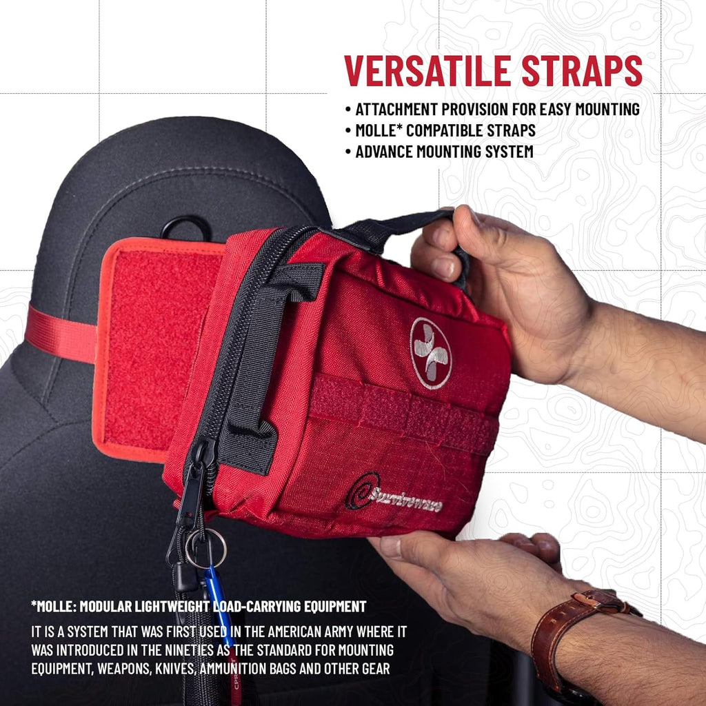 119 Pcs Comprehensive Premium Survival First Aid Kit - Medical Emergency Kit for Travel Camping Gear, Home Essentials & Outdoor Emergencies - HSA & FSA Eligible Survival Kit