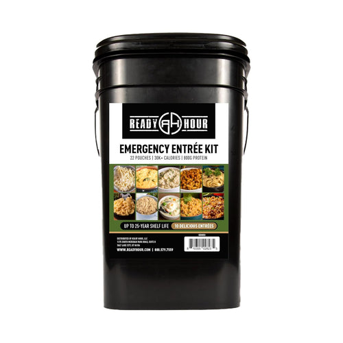 120 Serving Entree Bucket-Freeze Dried Emergency Food Supply-Survival Meals with Long Shelf Life-Prepper Essentials for Disaster, Camping, Hiking, or Outdoor Use