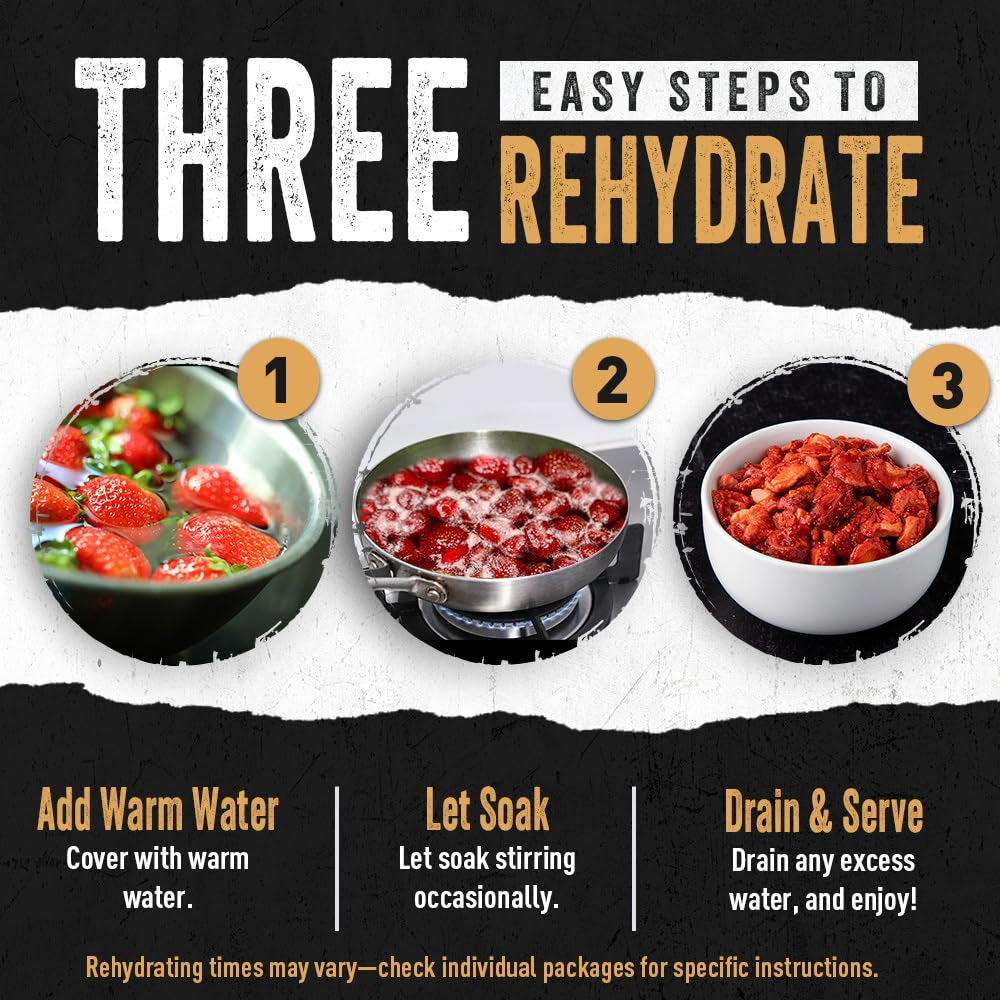 , Fruit & Veggie Mix, Non-Perishable Freeze-Dried Food, 30-Year Shelf Life, Portable Emergency and Adventure Food Supply, Durable Flood Safe Container, 56 Servings