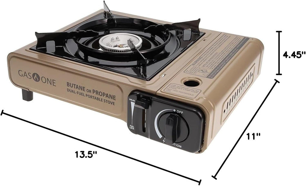 GS-3400P Propane or Butane Stove Dual Fuel Stove Portable Camping Stove - Patented - with Carrying Case Great for Emergency Preparedness Kit