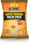 Body & Hand Super Warmers - Long Lasting Natural Odorless Air Activated Warmers - up to 18 Hours of Heat - 10 Individual Warmers