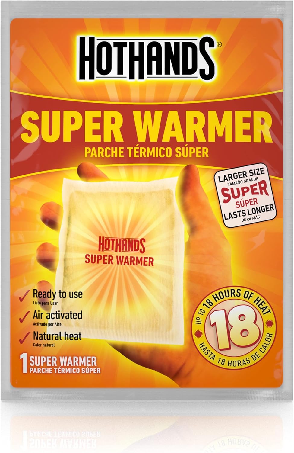 Body & Hand Super Warmers - Long Lasting Natural Odorless Air Activated Warmers - up to 18 Hours of Heat - 10 Individual Warmers