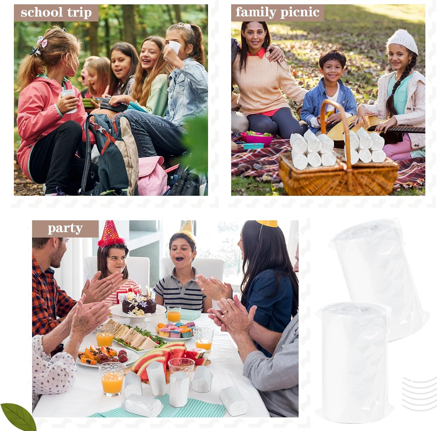 12 Packs Packable Camp Toilet Tissue Soft Travel Toilet Paper - Coreless Travel Size Toilet Paper for Camping Hiking Outdoors