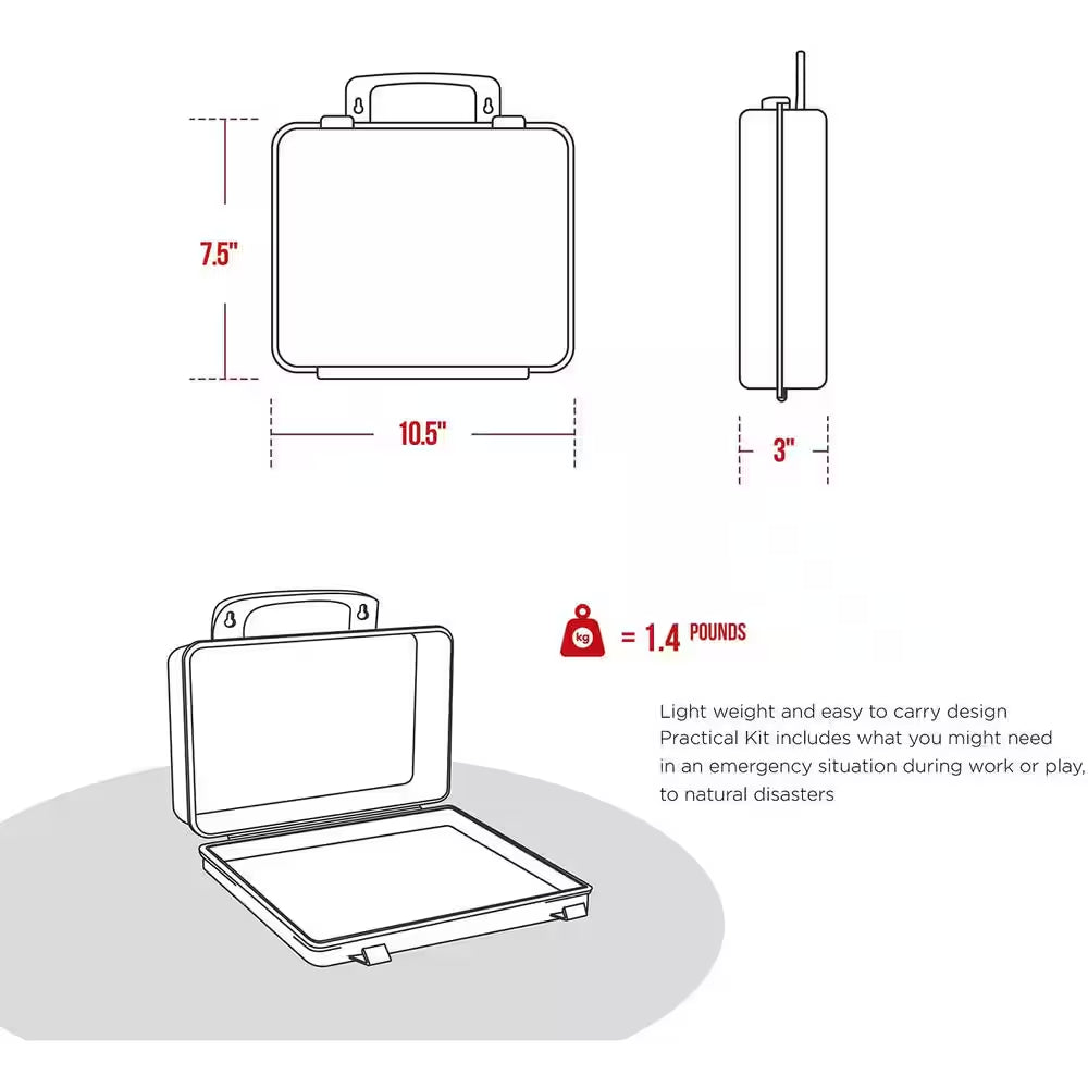 145-Piece 25-Person OSHA Poly First Aid Kit