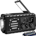 20000Mah Solar Hand Crank Emergency Radio with NOAA Weather, Flashlight, SOS Alarm, and Phone Charger for Outdoor Survival