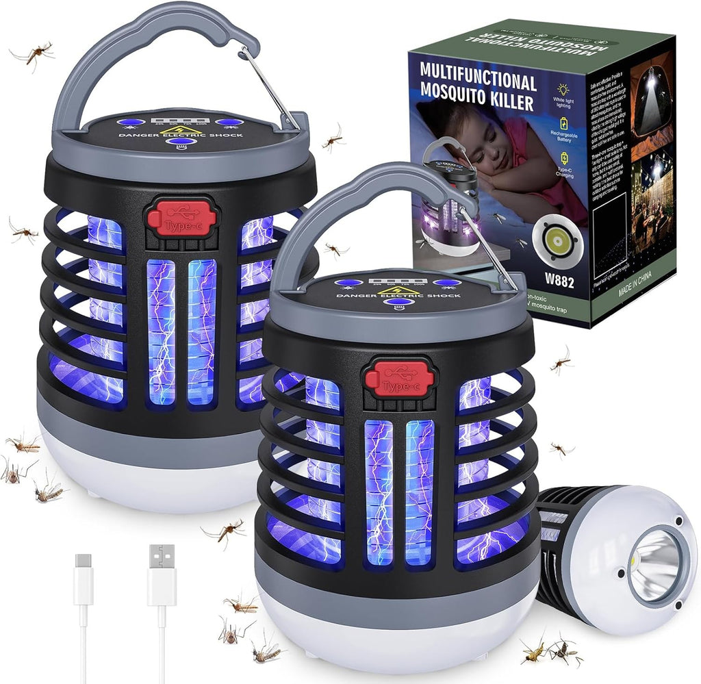3 in 1 Indoor Bug Outdoor Mosquito Zappers, USB Rechargeable Mosquito Killer