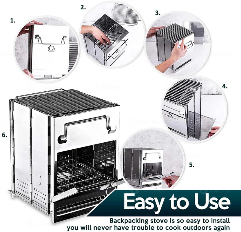 Single Burner Wood Outdoor Stove